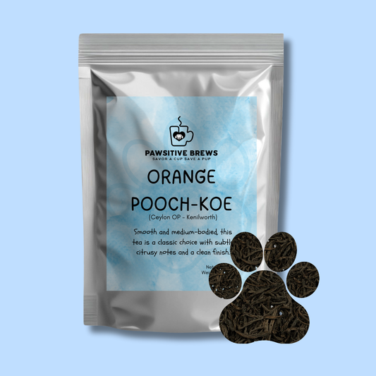 Orange Pooch-koe Kenilworth Ceylon OP black tea by Pawsitive Brews