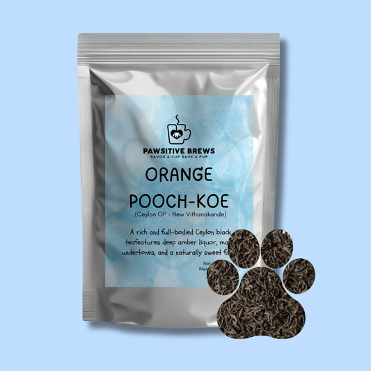 Orange Pooch-koe Vithanakande Ceylon OP black tea by Pawsitive Brews