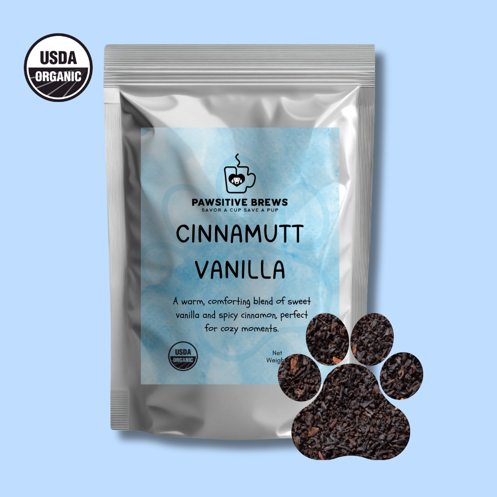 CinnaMutt Vanilla organic cinnamon vanilla black tea by Pawsitive Brews