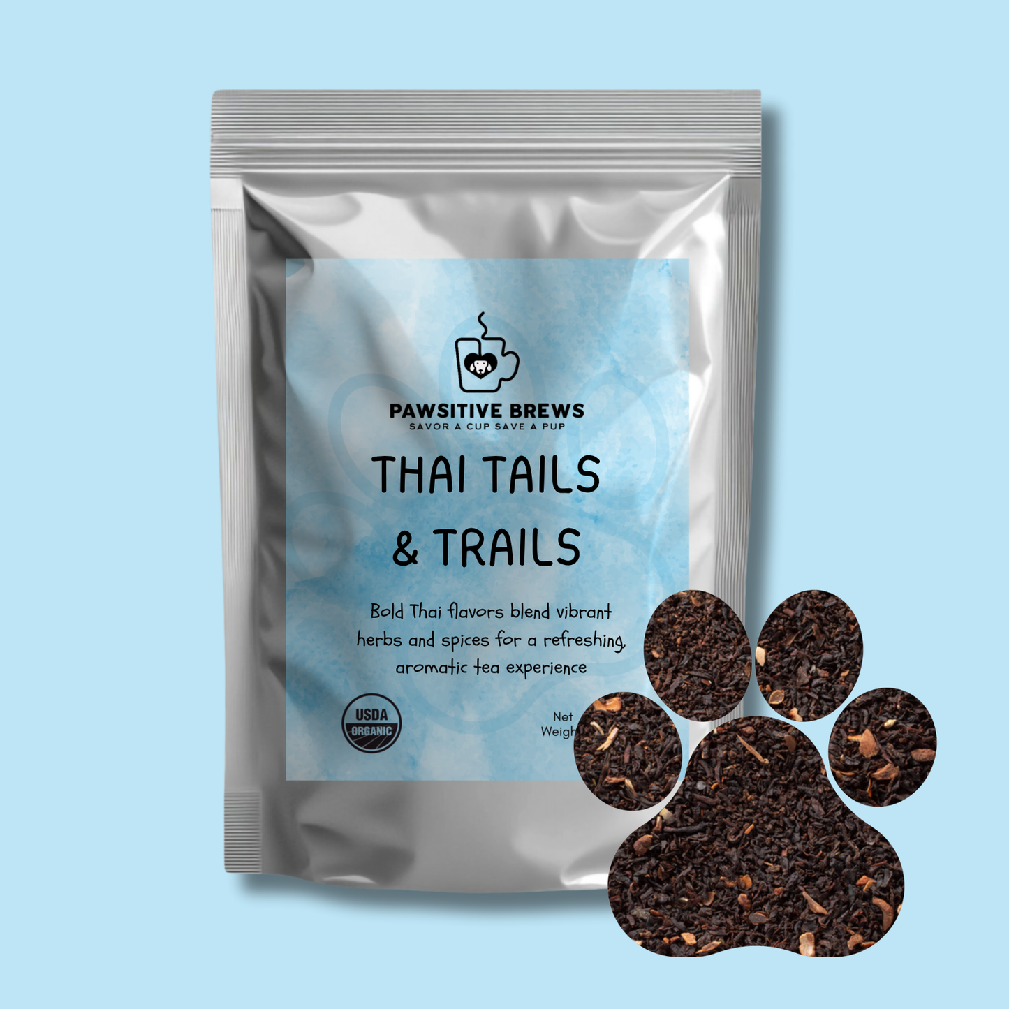 Thai Tails and Trails Thai tea blend black tea by Pawsitive Brews